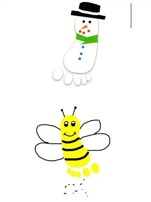 幼儿园创意脚掌画和手印画