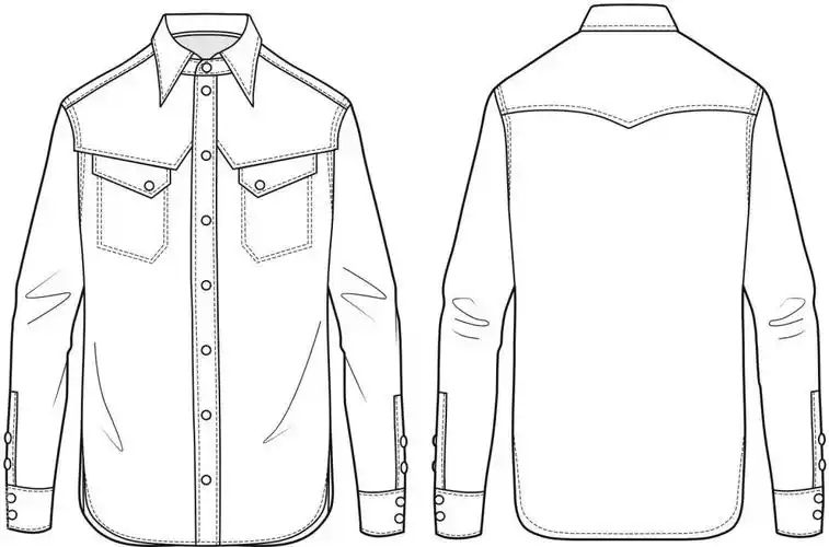 男士衬衫款式图