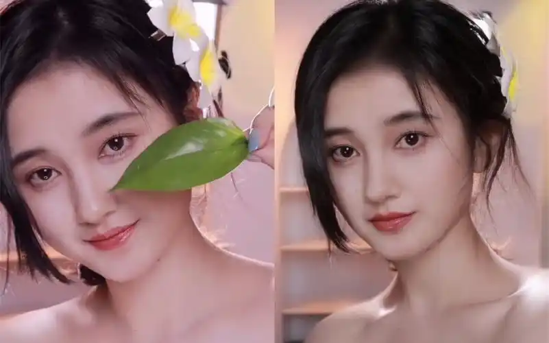 鞠婧祎傣族造型仿妆,度假拍照这样的妆容造型都是一绝