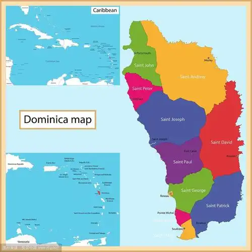 多米尼加岛地图