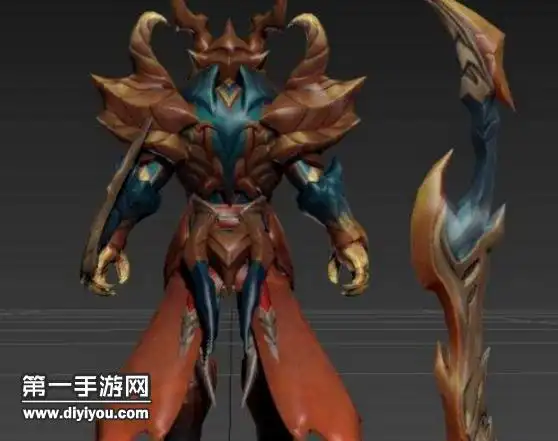 王者荣耀铠新皮肤魔龙铠甲原画图片 皮肤非常劲爆