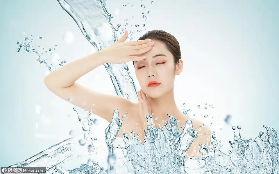 美容护肤补水水珠图片