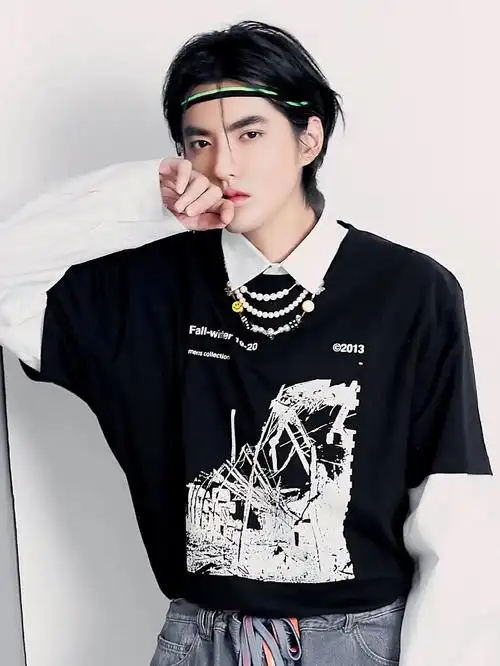 rocky同款孩子王亦凡吴亦凡项链官方笑脸骰子珍珠项链