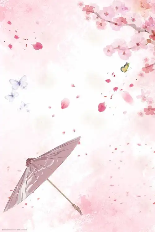 桃花古风背景图片