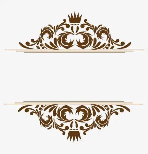 欧式花纹边框矢量