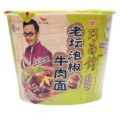 统一巧面馆老坛泡椒牛肉面