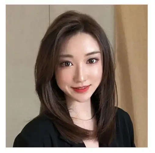 乐泡 假发女中长发真人发时尚气质八字刘海内扣锁骨发修颜减龄整顶