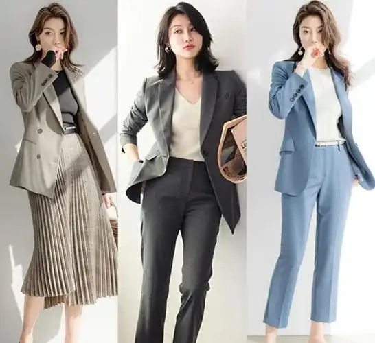 西装怎么穿好看女生(聪明女人穿西装时)(7)