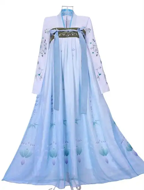 汉服古装女新款演出日常穿女齐胸襦裙带披帛套装改良仙女裙仙气