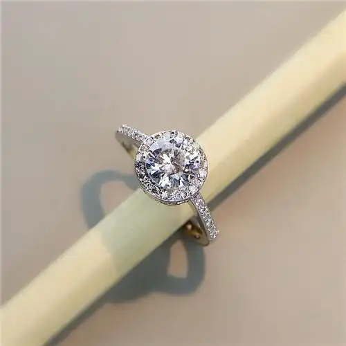 一克拉戒指女日韩网红简约潮锆石莫桑钻求婚钻戒指环宇宙-阿里巴巴