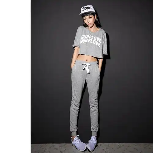 七格格夏装2015女装秋季新品 简约百搭灰色显瘦长裤 直筒裤休闲裤