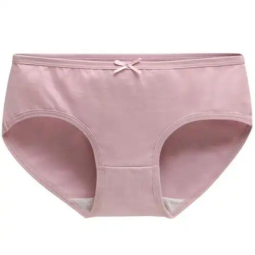 女士内裤纯棉抗菌100全棉透气低腰少女女学生平角裤