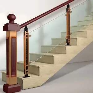 2021新款铝合金楼梯扶手栏杆立柱现代简约新中式家用室内装饰立柱