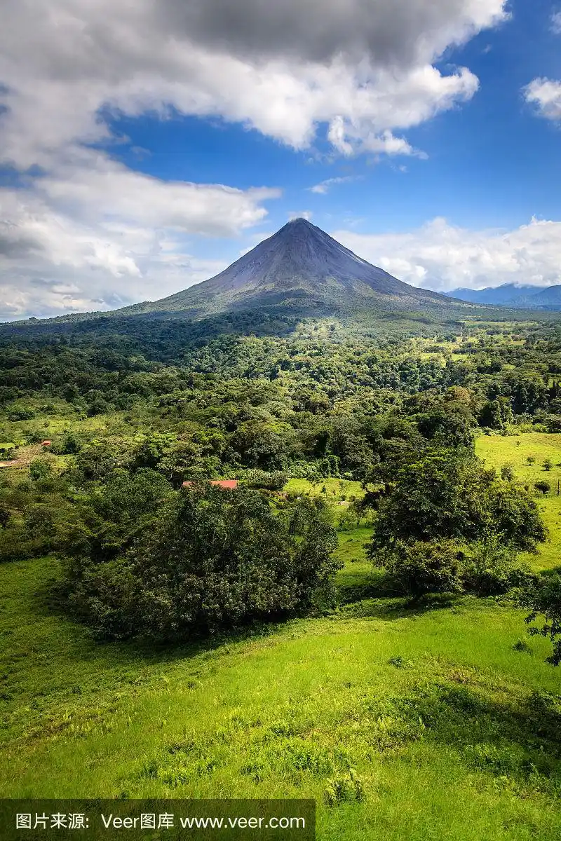 阿雷纳火山,哥斯达黎加,云景,热带气候,环境
