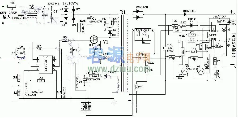 电动车充电器电路图