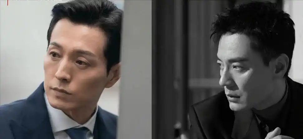 李光洁黑西装撞脸河道英,网友:活在gq第17页的男人_魅力_演技派_角色