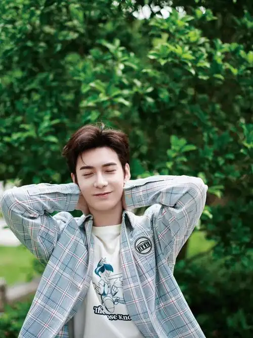 陈星旭清新夏日写真格子衬衫复古休闲自由又随性