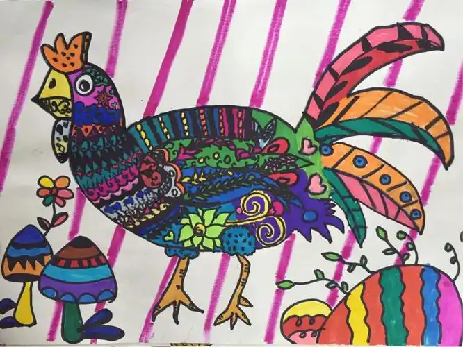 彩色装饰线描画,我们一起装饰生活