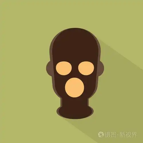 恐怖分子在巴拉克拉瓦蒙版图标恐怖主义概念