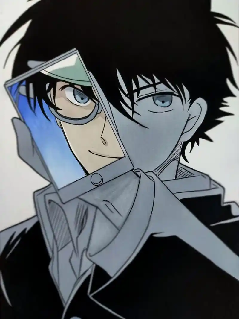 可恶 被帅到了 #怪盗基德# #黑羽快斗# #马克笔手绘