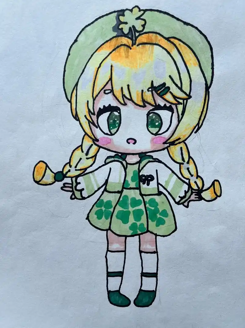 原创手绘 #动漫人物绘画 #漫画女孩 - 抖音