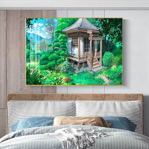 宫崎骏童话小屋5d钻石画满钻客厅风景十字绣2022新款粘贴手工带框