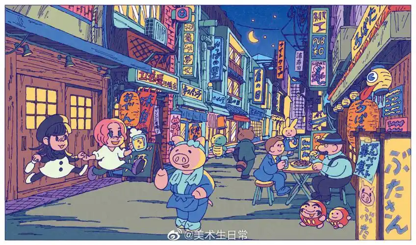 日本街头夜景shinji tsuchimochi - 堆糖,美图壁纸兴趣社区