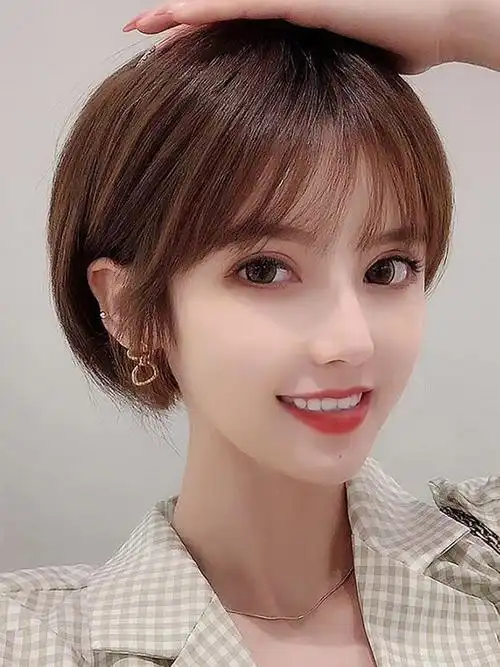 工厂批发假发短发女全头套发减龄帅气2021年时尚新款波波头假发套