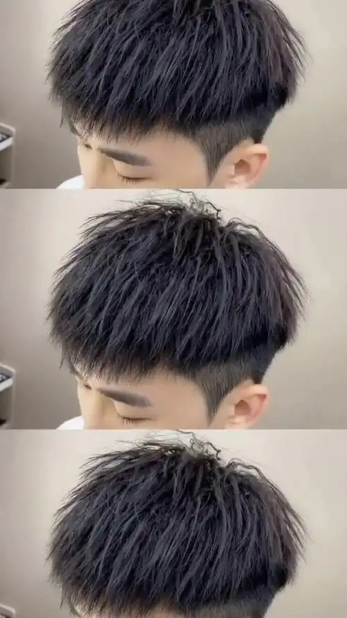 头发细软塌的男生必备发型.#烟花烫#泉州男士烫发