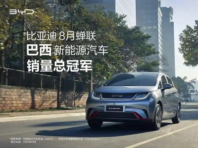 比亚迪新能源汽车8月持续畅销全球,创出口新高