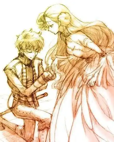 谁可以给我个骑士单膝下跪向公主发誓效忠的照片要唯美最好是大图