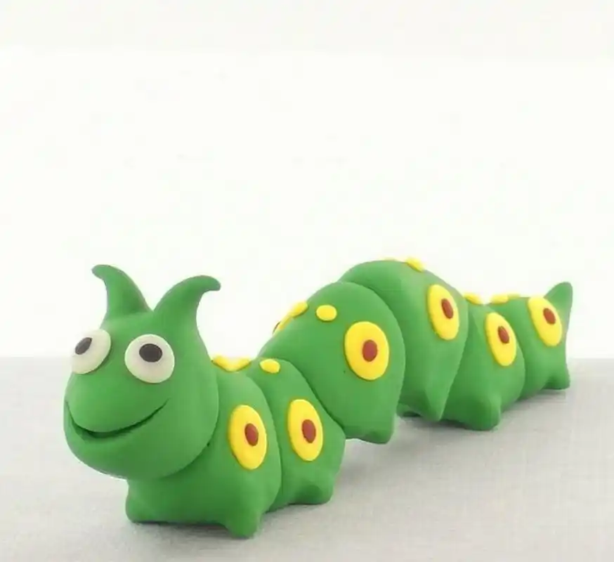 粘土手工毛毛虫|超级简单橡皮泥diy亲子手工 我的粘土世界