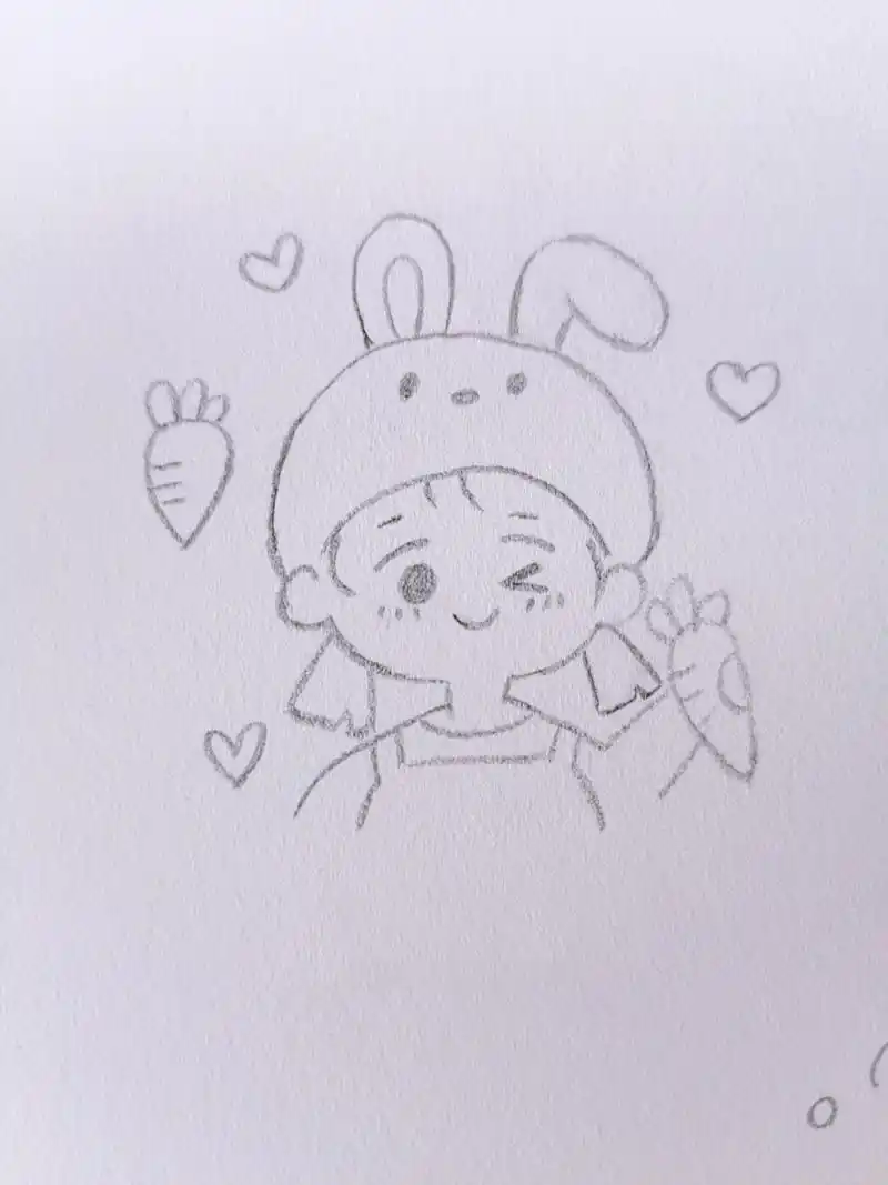 小女孩简笔画合集 可爱的简笔画小女孩91 图均临摹,以后多更新一些