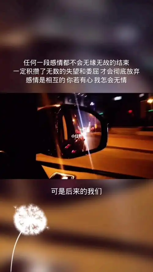 任何一段感情都不会无缘无故的结束