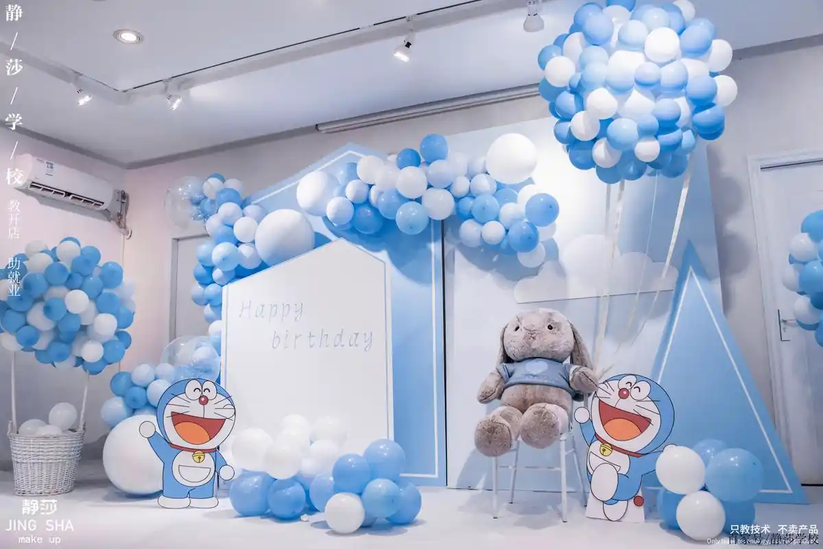 生日派对场景布置「气球派对创意装饰班」实操课堂作品