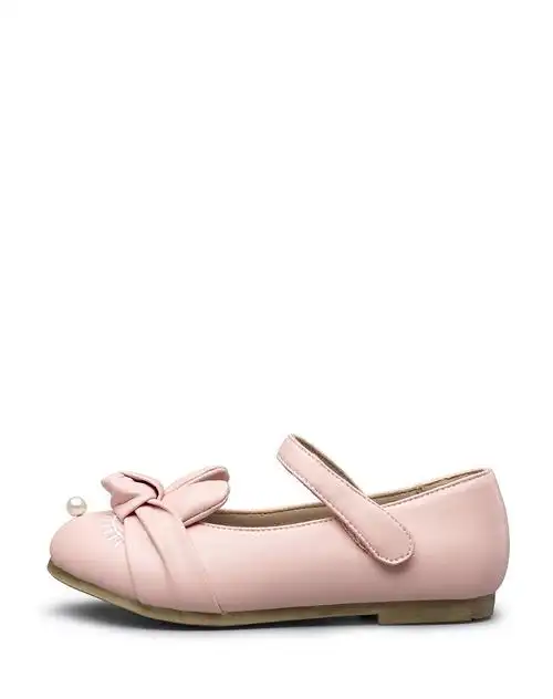 女童甜美时尚皮鞋粉红色