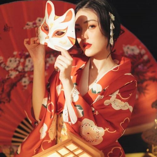 神明少女和服女正装传统改良中国风个人写真摄影拍照片连衣裙