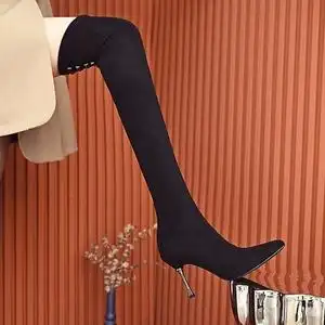 高跟鞋靴子女冬长筒细跟性感