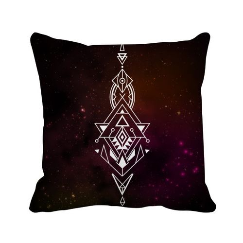 宇宙外星人图腾符号方形抱枕靠枕沙发靠垫双面含芯礼物