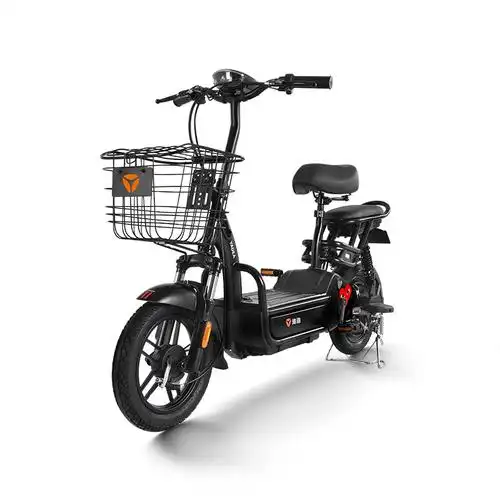 雅迪尚酷48v电动车踏板电瓶车亲子代步电动自行车简易款尚酷黑色