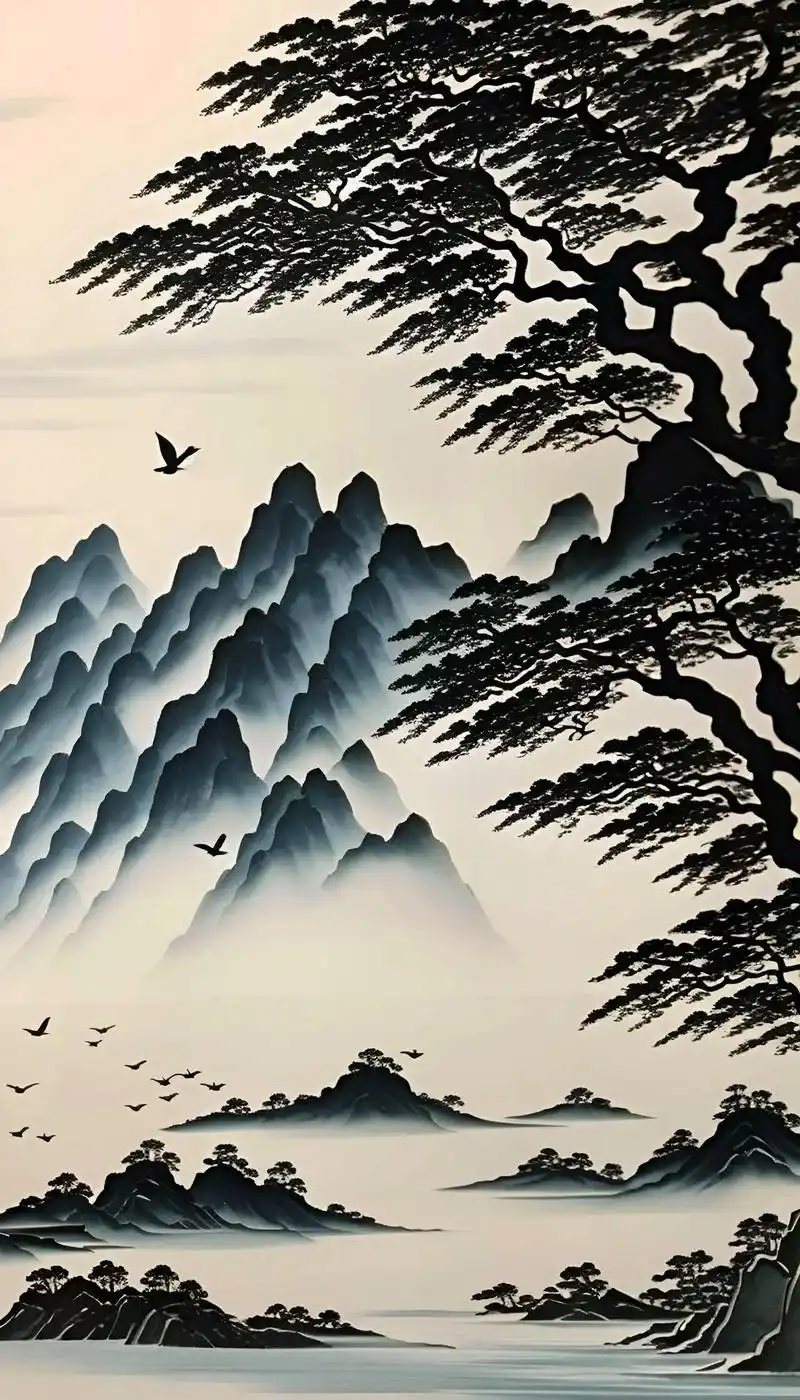 大爱中国水墨画……#山水画 #古风 #水墨画 - 抖音