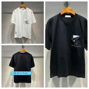 法国在途loewe/罗意威新款刺绣拼色字母圆领短袖纯棉t恤男女_阿里巴巴