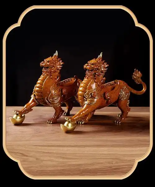 纳财貔貅摆件彩铜吉祥聚财元宝皮丘礼品办公室书房装饰摆件公司开业