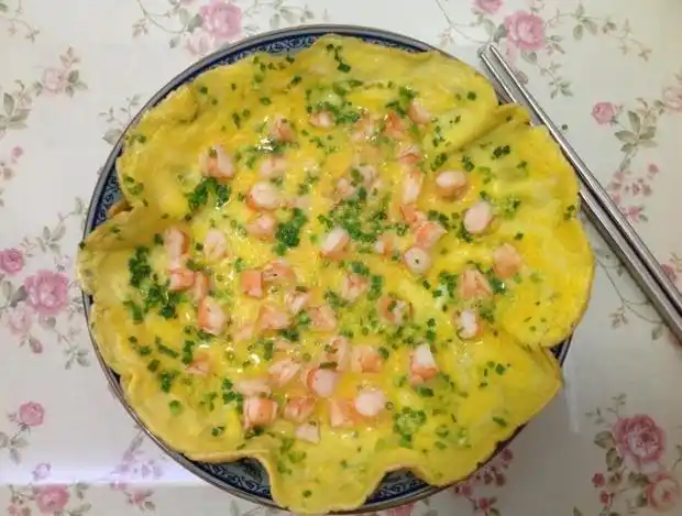 虾仁蛋饼