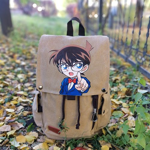 diy手绘包名侦探柯南大中学生书包书包男男女动漫双肩背包
