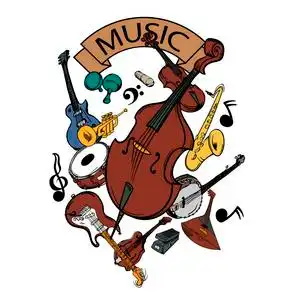 对象和元素的音乐组合照片