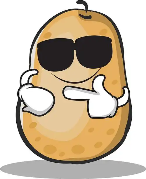 喜怒无常的土豆卡通形象图片素材