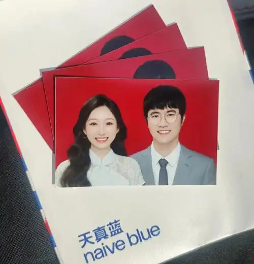 结婚证件照泉州天真蓝安全下车