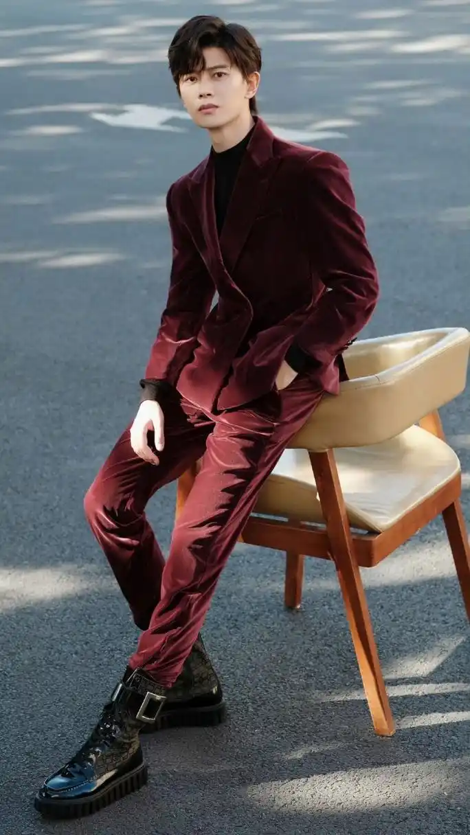 任嘉伦的鞋目测有五厘米