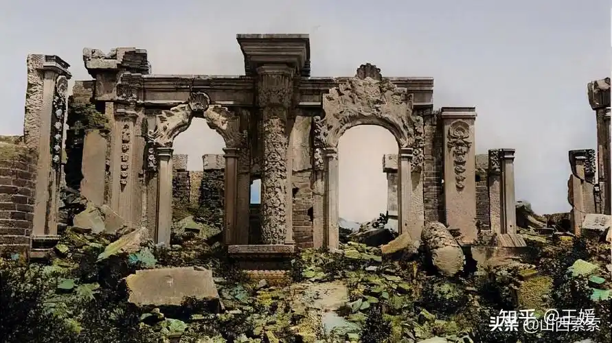 实拍1922年的圆明园彩色老照片,太可惜了